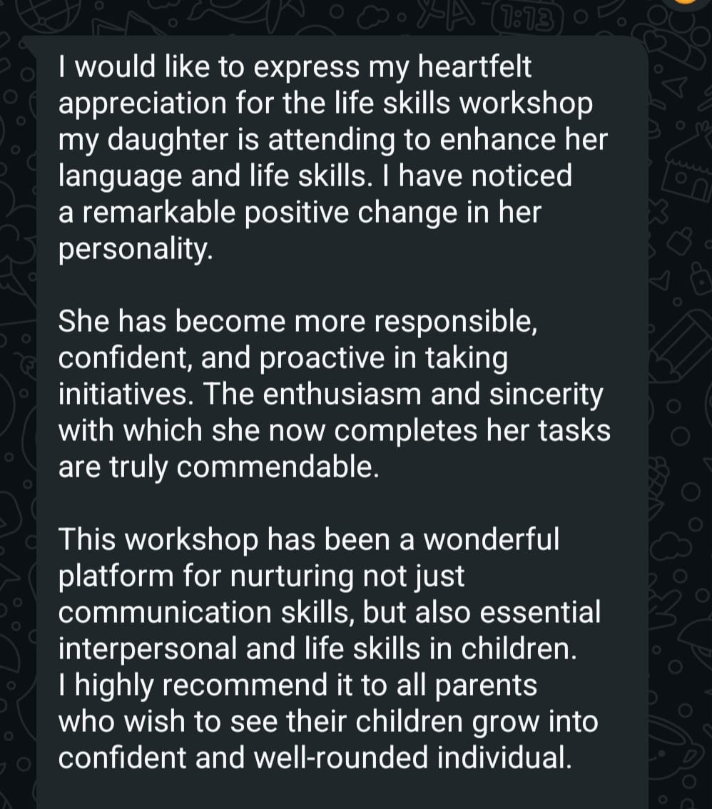Original client message shared with Xpressions