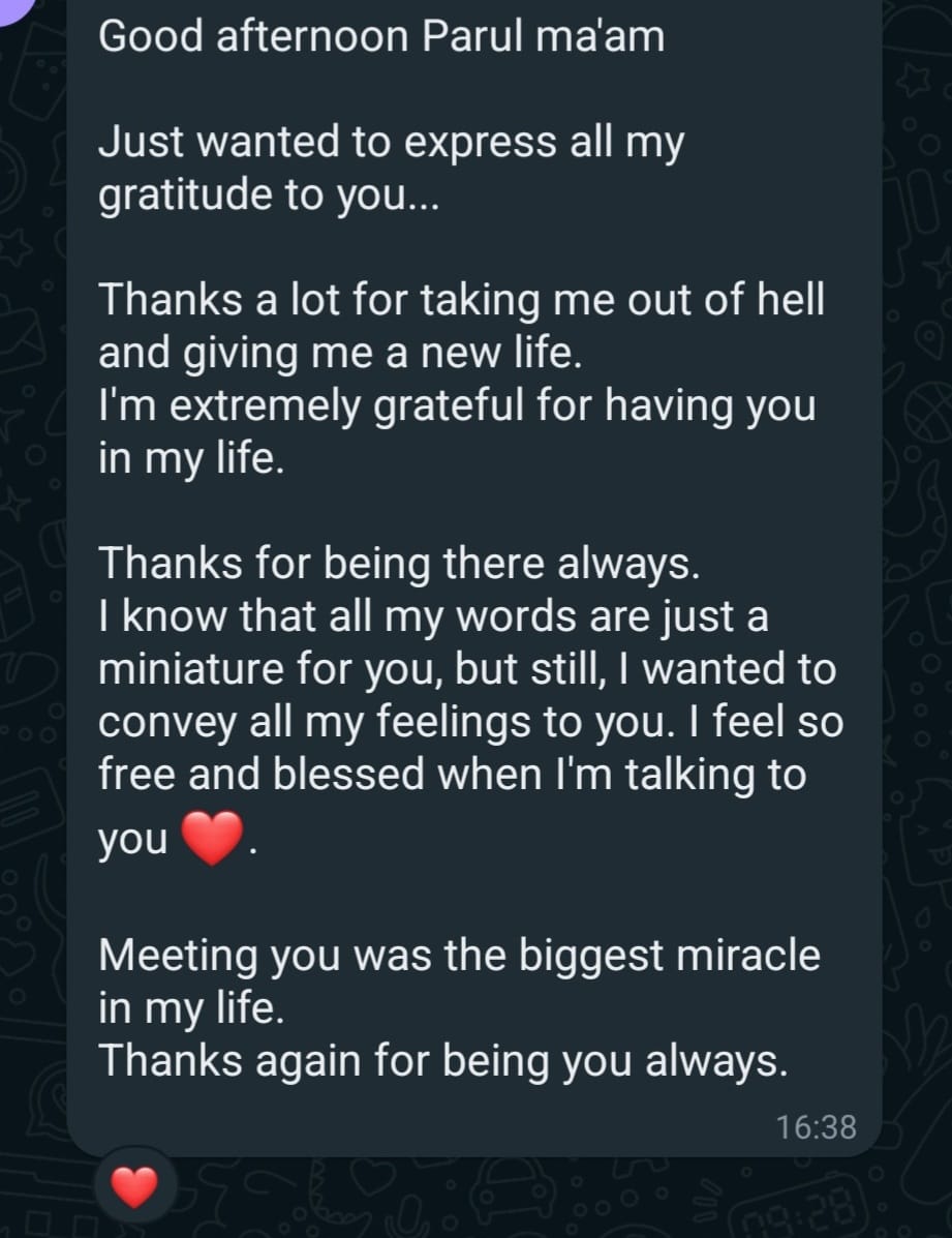Original client message shared with Xpressions